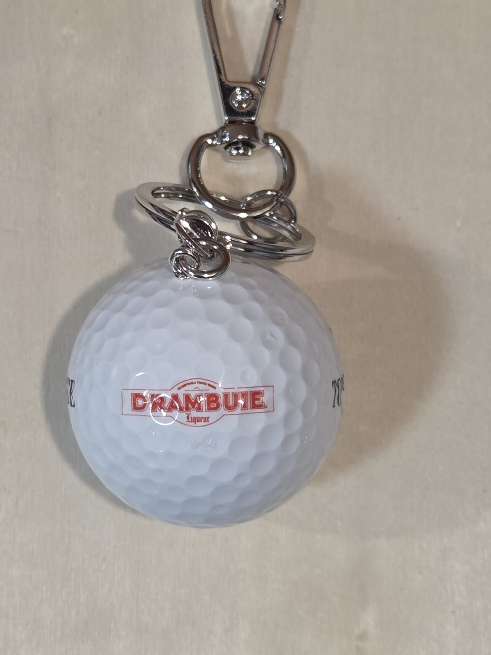 Vintage Drambuie Golf Ball Keychain Bag Marker Upcycled